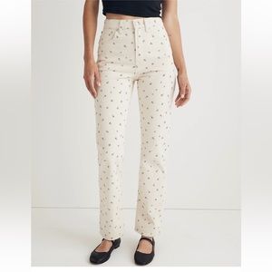 MADEWELL The '90s Straight Jean in Daisy Drizzle NWT